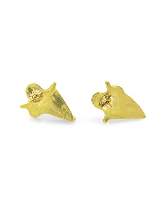 Artisan Jan McClellan Handmade Multi-Gem Earrings in Gold